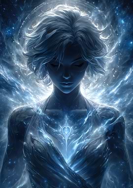 Celestial Woman in Blue Energy
