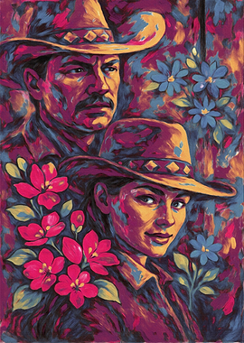 Floral Cowboy Portrait