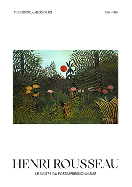 Henri Rousseau Jungle Painting Poster
