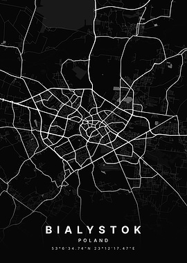 Bialystok, Poland City Map