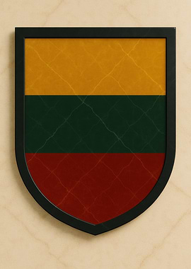 Lithuania Flag Shield Framed Art - Lithuania