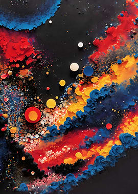 Abstract Colorful Space Art