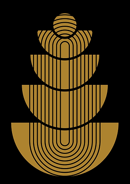 Abstract Geometric Stacked Shapes Art