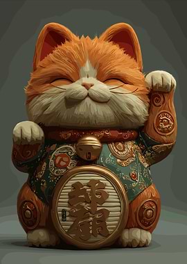 Maneki Neko Lucky Cat Figurine