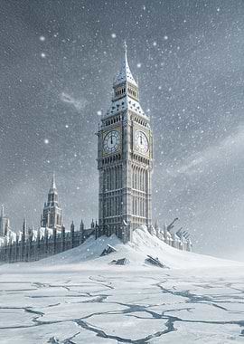 Post-apocalyptic Big Ben and Parliament