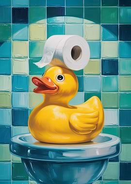 Quacky Crown – Toilet Paper Royalty on a Cheery Duck