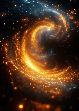 Golden Galaxy Swirl