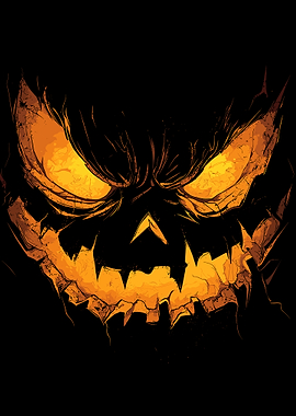 Scary Halloween Pumpkin Face