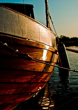 Wooden Boat on Water
