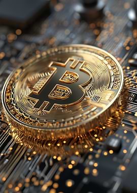 Bitcoin on Circuit Board