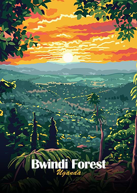 Bwindi Forest Uganda Landscape Art