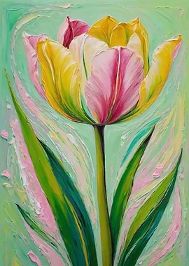 Colorful Tulip Painting
