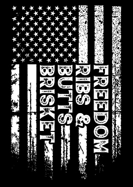 American Flag BBQ Brisket Ribs Freedom