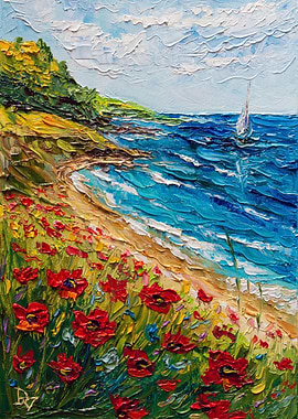 Where Poppies Meet the Waves