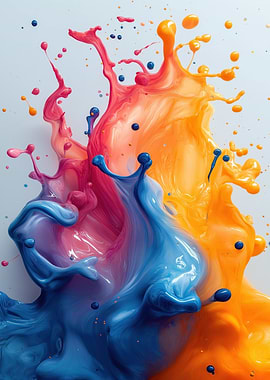 Colorful Paint Splash Abstract