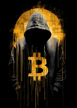 Bitcoin Hacker in Hoodie