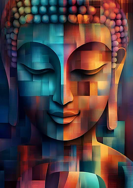 Abstract Buddha Portrait