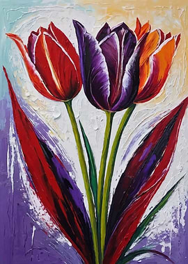 Tulip Trio Painting