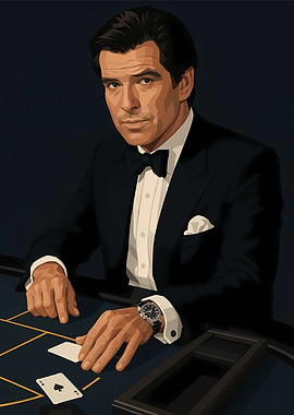 Pierce Brosnan as James Bond Illustration