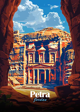 Petra, Jordan Travel Poster