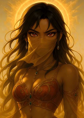 Sunfire Desert Mysterious Woman