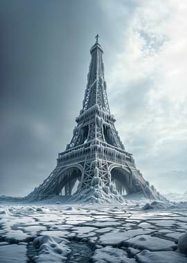 Icy Eiffel Tower