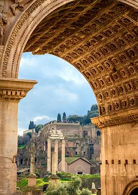 Roman Forum through Archway