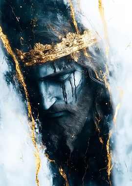 Crowned Jesus in Marble