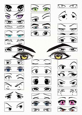 Anime Eyes Expression Chart