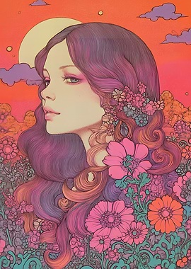 Floral Woman Portrait