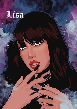 Lisa Portrait with Abstract Background