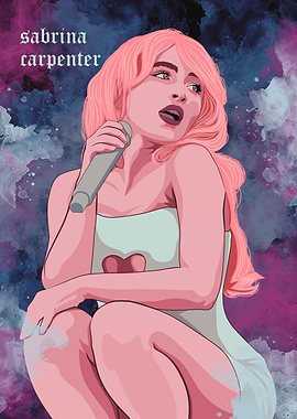 Sabrina Carpenter Digital Art Portrait
