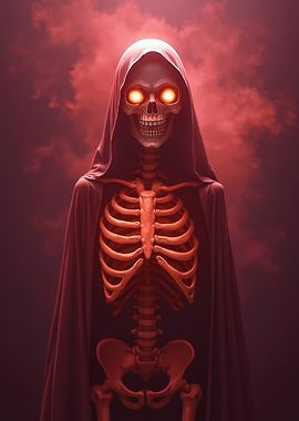 Grim Reaper with Glowing Eyes