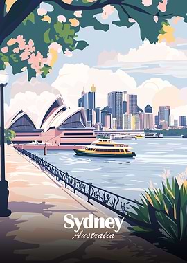 Sydney Australia Travel Poster