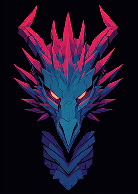Cyberpunk Dragon Head