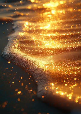 Golden Sparkling Wave