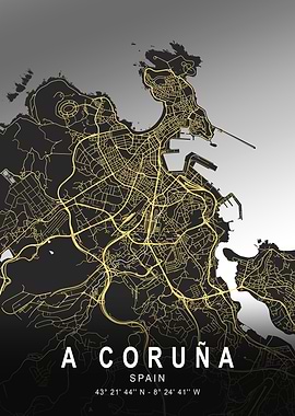 A Coruña Silver City Map