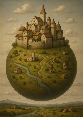 Floating Castle World: Surreal Medieval Kingdom
