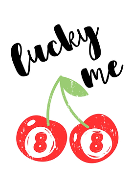 Lucky Me Cherry Eight Ball Design