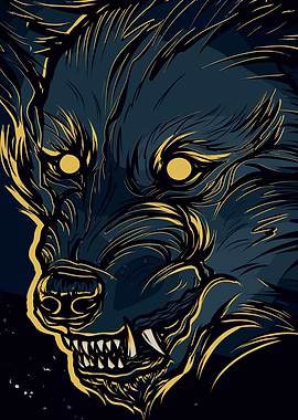 Stylized Wolf Portrait