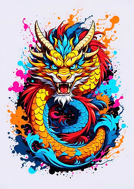 Colorful Dragon Illustration