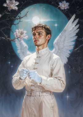 Archangel Gabriel in Moonlight