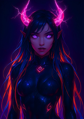 Neon Demon Girl Portrait