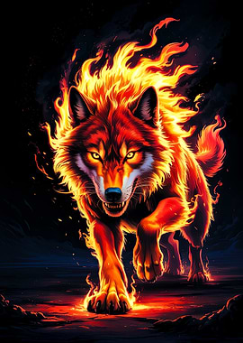 Inferno Stalker – Blazing Wolf of the Eternal Flame