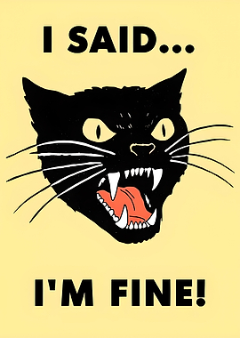 Angry Cat - I'm Fine