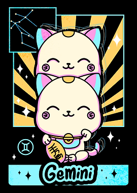Kawaii Zodiac Gemini
