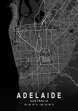Adelaide Dark Map