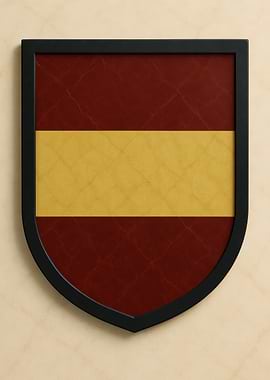Spanish Flag Shield - Marble look