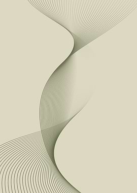 Abstract Green Line Wave