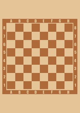 Brown Chessboard for playing